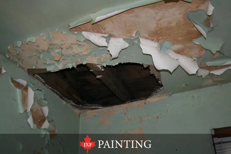 how to fix peeling plaster ceiling