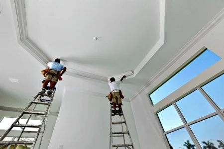 how to paint high ceilings