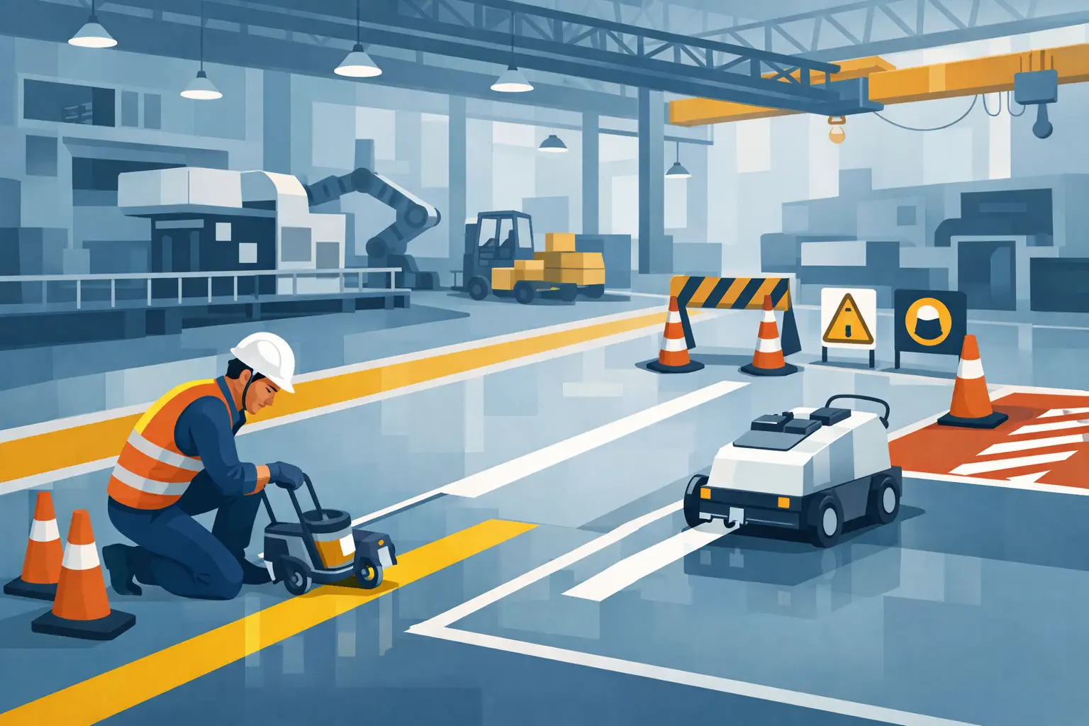 Factory Safety Line Painting That Holds Up