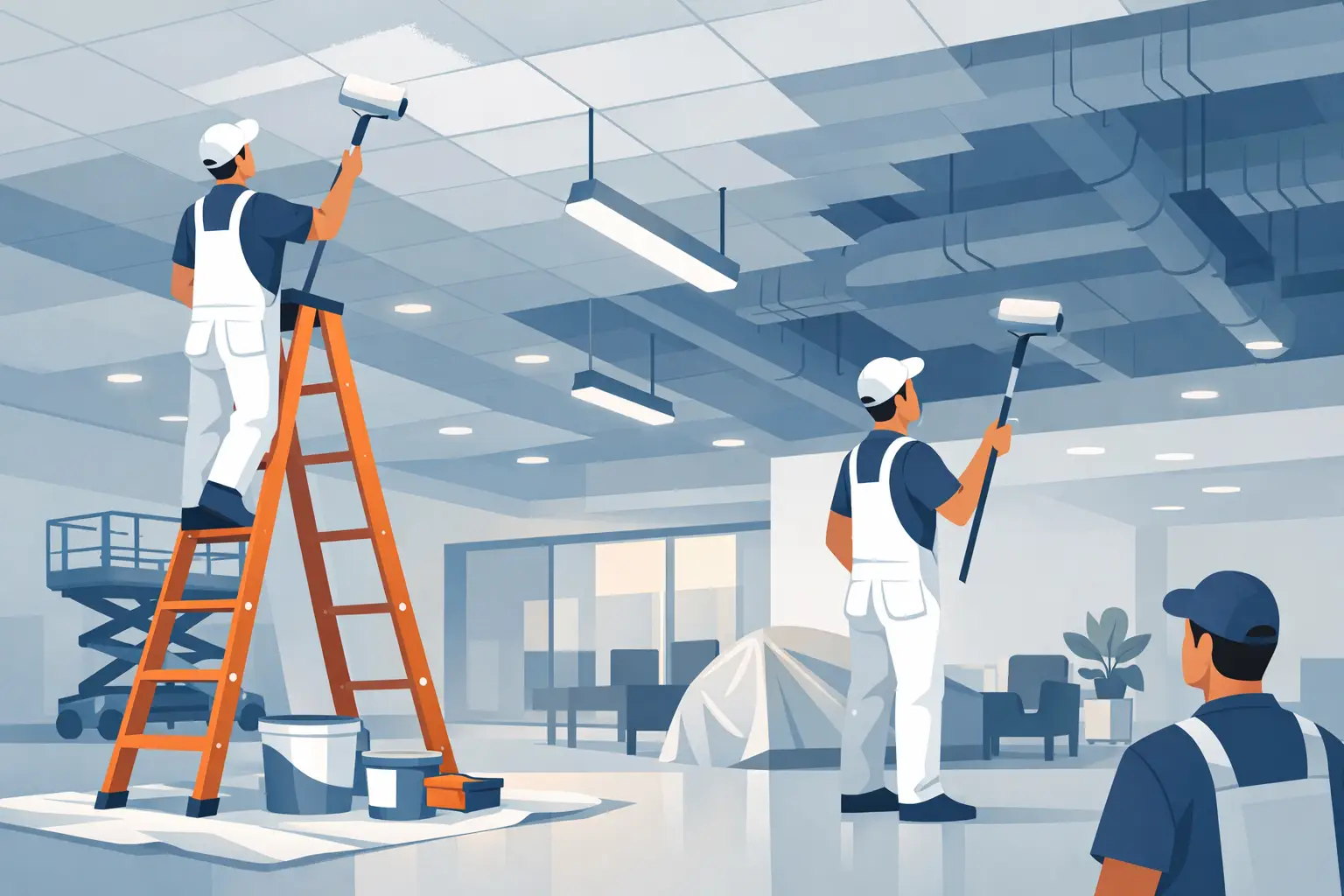 Commercial Ceiling Painting Done Right