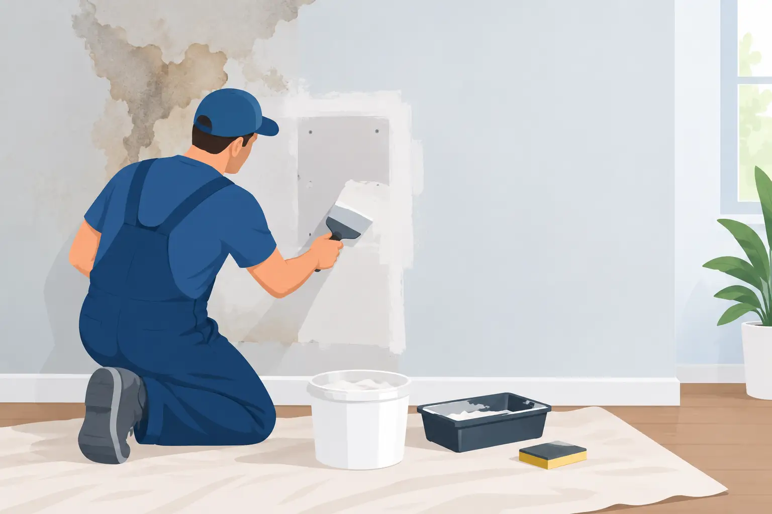 Drywall Patching After Water Damage Done Right