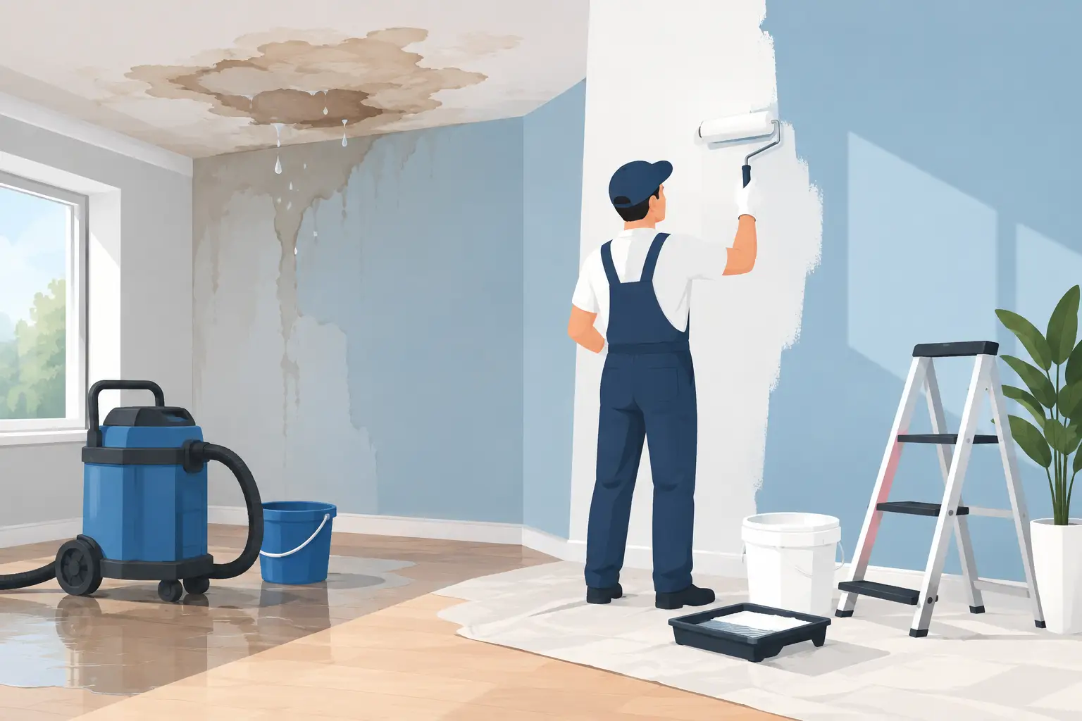 Can Painters Fix Water Damage? What Comes First