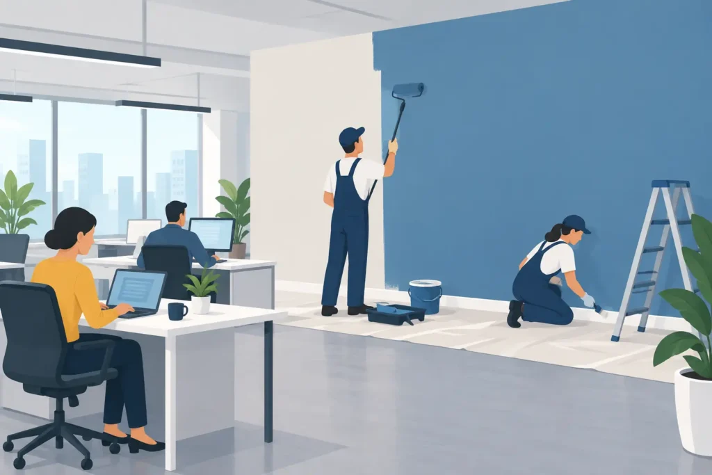 How to Repaint Office Walls Without Disrupting Work